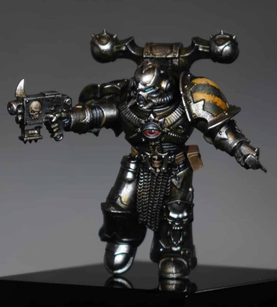 How to Paint an Iron Warrior in True Metallic Metals and Contrast Paint