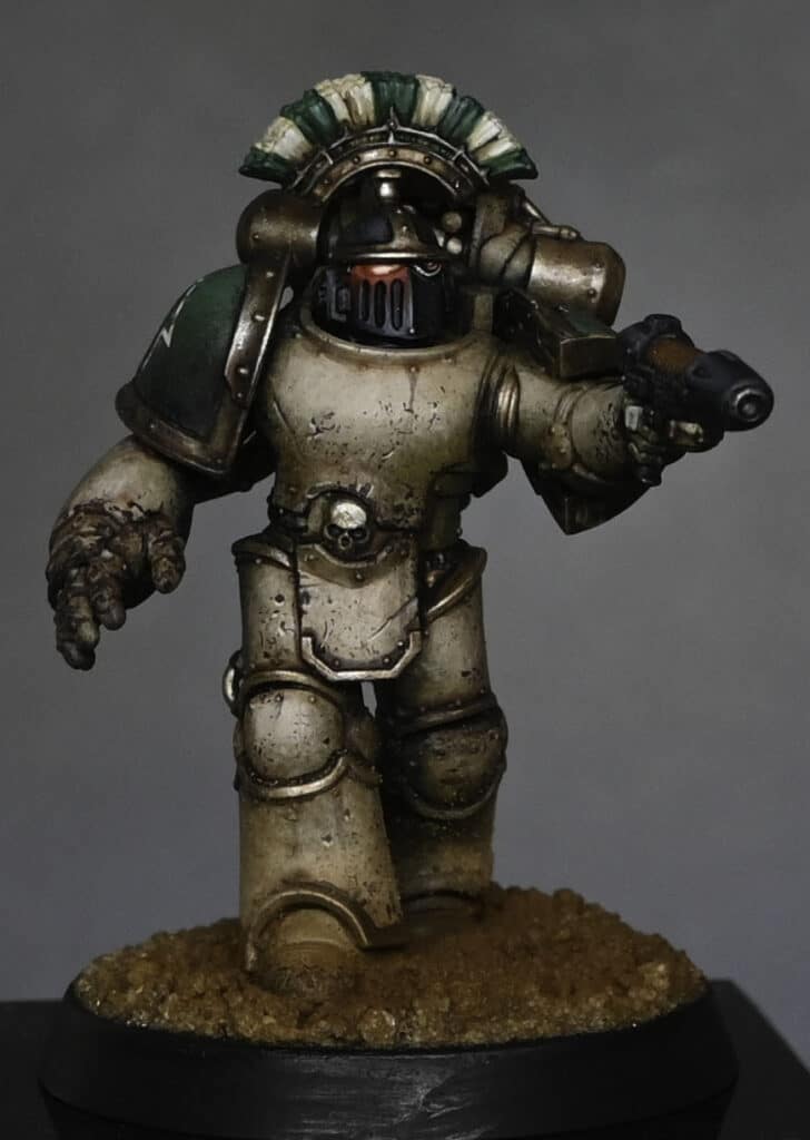 how to paint a Death Guard marine