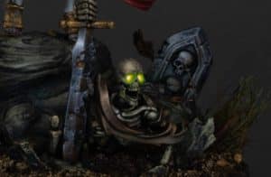 How to Paint a Skeleton with Glowing Eyes
