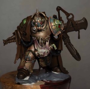 How to Paint the Lord of Poxes Shoulder Pad, NMM, Verdigris & Wound